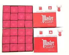 海外輸入品 ビリヤード Masters Red Billiard Chalk - 2 dozen海外輸入品 ビリヤード