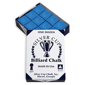 海外輸入品 ビリヤード SILVER CUP Billiard CHALK - ONE DOZEN (Electric Blue)海外輸入品 ビリヤード