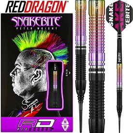 海外輸入品 ダーツ RED DRAGON Snakebite World Champion 2020 Edition Softip: 22g Tungsten Darts with Flights and Shafts海外輸入品 ダーツ