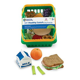知育玩具 パズル ブロック ラーニングリソース Learning Resources Healthy Lunch Basket - 17 Pieces, Ages 3+ Pretend Play Food for Toddlers, Preschool Learning Toys, Kitchen Play Toys for Kids知育玩具 パズル ブロック ラーニングリソース