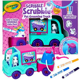 クレヨラ アメリカ 海外輸入 知育玩具 Crayola Scribble Scrubbie Pets Grooming Truck (10 Pcs), Toy Pet Playset, Kids Pet Care Toy, Gift for Girls & Boys, Ages 3+クレヨラ アメリカ 海外輸入 知育玩具