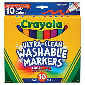 クレヨラ アメリカ 海外輸入 知育玩具 Crayola Ultra Clean Broad Line Markers, Bold Washable Markers, 10 Countクレヨラ アメリカ 海外輸入 知育玩具