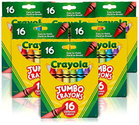 クレヨラ アメリカ 海外輸入 知育玩具 Crayola Jumbo Crayons Bulk, 6 Sets of 16 Large Crayons for Toddlers & Kids, School Supplies, Gifts [Amazon Exclusive]クレヨラ アメリカ 海外輸入 知育玩具