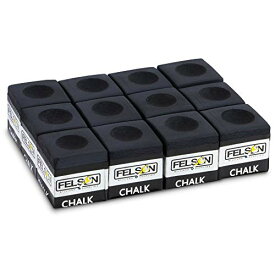海外輸入品 ビリヤード Felson Pool Chalk Cubes | Pool Table Accessories for Table Billiards | Pool Cue Chalk & Storage Box | Black 12 Count (Pack of 1)海外輸入品 ビリヤード