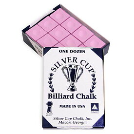 海外輸入品 ビリヤード SILVER CUP Billiard CHALK - ONE DOZEN (Pink)海外輸入品 ビリヤード