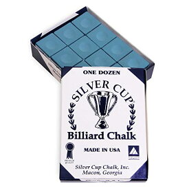 海外輸入品 ビリヤード SILVER CUP Billiard CHALK - ONE DOZEN (Powder Blue)海外輸入品 ビリヤード