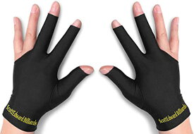 海外輸入品 ビリヤード Scott Edward Billiard Gloves 10pcs/Set 3 Finger Billiards Glove Pool Cue Gloves Spandex Lycra for Left Hand Right Hand, Men Women, 6 Colors (Black 5*Left and 5*Right Gloves)海外輸入品 ビリヤード