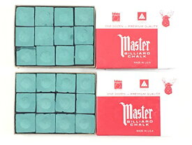 海外輸入品 ビリヤード Made in the USA - 2 Boxes of Master Chalk - 24 Pieces for Pool Cues and Billiards Sticks Tips (Spruce Green)海外輸入品 ビリヤード