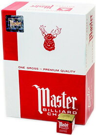 海外輸入品 ビリヤード Master Billiard Pool Chalk, Pack of 144 Cubes, Gold, with Protective Box - Professional Billiards Chalk for Smooth, Even Coating on Cue Tip - Pool Table Accessories Gifts for Men海外輸入品 ビリヤード