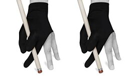 海外輸入品 ビリヤード Quality gloves Billiard Fits Either Hand - One Size fits All - Choose Your Color (Black 2 Pack)海外輸入品 ビリヤード
