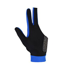 海外輸入品 ビリヤード HEALLILY Elastic 3 Fingers Show Gloves for Billiard Shooters Carom Pool Snooker Cue Sport Wear on The Right or Left Hand Size M (Blue)海外輸入品 ビリヤード