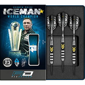 海外輸入品 ダーツ RED DRAGON Gerwyn Price Iceman Thunder Special Edition 23 gram Tungsten Darts Set with Flights and Shafts (Stems)海外輸入品 ダーツ