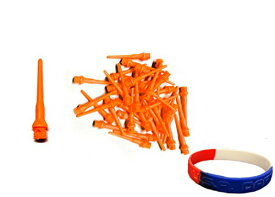 海外輸入品 ダーツ チップ ポイント Neon Orange Long Tufflex Extra Strong 2BA 3/16" Thread Soft Tip Dart Points 100-1000 Packs Plus USA I Love Darts Bracelet (Neon Orange Long, 100 ct.)海外輸入品 ダーツ チップ ポイント