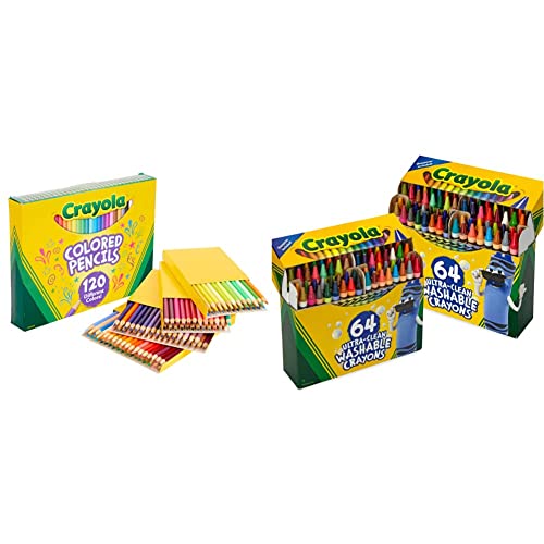 無料ラッピングでプレゼントや贈り物にも 逆輸入並行輸入送料込 クレヨラ アメリカ 海外輸入 知育玩具 Crayola Colored Pencils No 絶品 Repeat Colors 120 Count Crayon Bulk for Kidsクレヨラ Crayons Set 新作送料無料 Pack Ultra Washable Clean 64ct 2 Gift