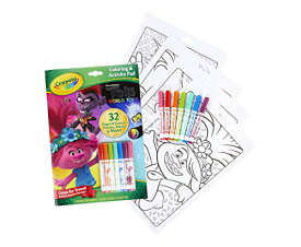 クレヨラ アメリカ 海外輸入 知育玩具 Crayola Trolls World Tour Color & Activity Pad, 32 Coloring Pages and 7 Mini Washable Markers Markers, Trolls 2 Gift for Kids, Ages 3+クレヨラ アメリカ 海外輸入 知育玩具