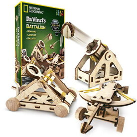 ナショナルジオグラフィック 知育玩具 科学 実験 NATIONAL GEOGRAPHIC NATIONAL GEOGRAPHIC Da Vinci Model Kit - Catapult Kit for Kids, 3D Puzzle Building Toy for Boys and Girls, Wood Buildiナショナルジオグラフィック 知育玩具 科学 実験 NATIONAL GEOGRAPHIC