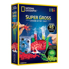 ナショナルジオグラフィック 知育玩具 科学 実験 NATIONAL GEOGRAPHIC NATIONAL GEOGRAPHIC Gross Science Kit - 45 Experiments- Dissect a Brain, Make Glowing Slime Worms, for Kids 8-12, STEMナショナルジオグラフィック 知育玩具 科学 実験 NATIONAL GEOGRAPHIC