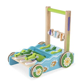 メリッサ&ダグ おもちゃ 知育玩具 Melissa & Doug Melissa & Doug First Play Chomp and Clack Alligator Wooden Push Toy and Activity Walker - Pretend Play Developmental Baby Push Walker Toy For Toddlers Ages メリッサ&ダグ おもちゃ 知育玩具 Melissa & Doug