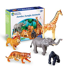 知育玩具 パズル ブロック ラーニングリソース LER0693 Learning Resources Jumbo Jungle Animals, Animal Toys for Kids, Safari Animals, 5 Pieces, Ages 18 months+知育玩具 パズル ブロック ラーニングリソース LER0693