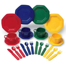 知育玩具 パズル ブロック ラーニングリソース LER0294 Learning Resources Play Dishes, Colorful Kitchen Toy Plate Set, 24 Piece Set, Ages 3+知育玩具 パズル ブロック ラーニングリソース LER0294