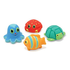 メリッサ&ダグ おもちゃ 知育玩具 Melissa & Doug Melissa & Doug Sunny Patch Seaside Sidekicks Squirters With 4 Squeeze-and-Squirt Animals - Water Toys for Kidsメリッサ&ダグ おもちゃ 知育玩具 Melissa & Doug