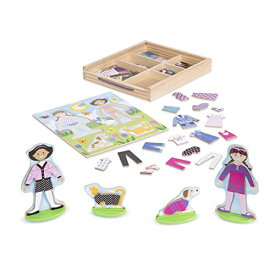 メリッサ&ダグ おもちゃ 知育玩具 Melissa & Doug Melissa & Doug Best Friends Magnetic Dress-Up Wooden Dolls Pretend Play Set (78 pcs) - Dolls Dress-Up Play Setメリッサ&ダグ おもちゃ 知育玩具 Melissa & Doug