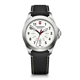 腕時計 ビクトリノックス スイス メンズ Victorinox Alliance Swiss Army Heritage Analog Watch with White Dial, Black Leather Strap & Grey Accents - Timeless Wristwatch腕時計 ビクトリノックス スイス メンズ