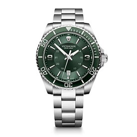 腕時計 ビクトリノックス スイス メンズ Victorinox Maverick Large Analog Quartz Watch with Green Dial and Silver Stainless Steel Strap - Timeless Wristwatch腕時計 ビクトリノックス スイス メンズ