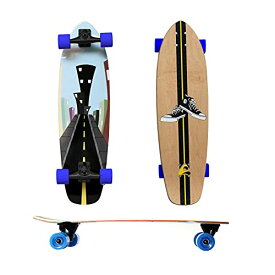 スタンダードスケートボード スケボー 海外モデル 直輸入 Abrazo 33" x 9.5" Empire Cruiser Surf Skateboard with Carving Trucks Maple Wood Deck - Complete Skateboard for Beginners, Kids, Teens, and Aduスタンダードスケートボード スケボー 海外モデル 直輸入