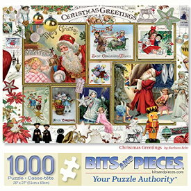 ジグソーパズル 海外製 アメリカ 【送料無料】Bits and Pieces - 1000 Piece Jigsaw Puzzle for Adults 20' x 27" - Christmas Greetings - 1000 pc Santa Elves Classic Nutcracker Children Jigsaw by Artist Barbara Behrジグソーパズル 海外製 アメリカ
