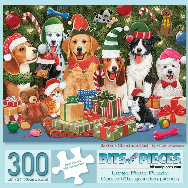 楽天市場 ジグソーパズル 海外製 アメリカ 送料無料 Bits And Pieces 300 Piece Jigsaw Puzzle For Adults 18 X 24 Baxter S Christmas Bash 300 Pc Dogs Kittens Holiday Party Jigsaw By Artist William Vanderdassonジグソーパズル 楽天市場 ジグソーパズル 海外製 アメリカ 送料無料 Bits And Pieces 300 Piece Jigsaw Puzzle For Adults 18 X 24 Baxter S Christmas Bash 300 Pc Dogs Kittens Holiday Party Jigsaw By Artist William Vanderdassonジグソーパズル