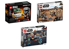 レゴ スターウォーズ Lego Star Wars Bundle BrickHeadz The Child & Mandalorian 75317 / Trouble on Tatooine 75299 / Battle Pack Shock Troopers and Speeder Bike Building Kit 75267 Toy Setレゴ スターウォーズ