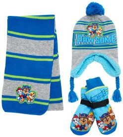 パウパトロール アメリカ直輸入 子供服 キッズ ファッション Nickelodeon Boys' Paw Patrol Winter Hat Set - 3 Piece Beanie, Gloves or Mittens, and Scarf (2-7), Size Age 2-4, Paw Patrol Hat Mittens Sパウパトロール アメリカ直輸入 子供服 キッズ ファッション