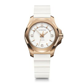 腕時計 ビクトリノックス スイス レディース，ウィメンズ Victorinox I.N.O.X. V 37, White Dial, Rose Gold Bezel, White Rubber Strap腕時計 ビクトリノックス スイス レディース，ウィメンズ