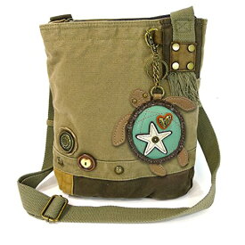 chala バッグ パッチ カバン かわいい Chala Handbag Patch Cross-body Bag + Animal Coins Purse/key-Chain (Olive Turtle)chala バッグ パッチ カバン かわいい