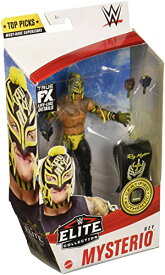 WWE フィギュア アメリカ直輸入 人形 プロレス WWE MATTEL ?Top Picks Elite Rey Mysterio 6-inch Action Figure with Deluxe Articulation for Pose and Play, Life-like Detail, Authentic Ring Gear & Accessory,MultWWE フィギュア アメリカ直輸入 人形 プロレス