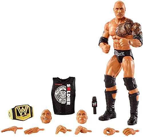 WWE フィギュア アメリカ直輸入 人形 プロレス WWE Ultimate Edition The Rock Action Figure with Interchangeable Heads, Swappable Hands, & WWE Championship for Ages 8 Years Old & UpWWE フィギュア アメリカ直輸入 人形 プロレス：angelica