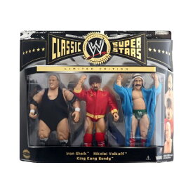 WWE フィギュア アメリカ直輸入 人形 プロレス WWE Classic Iron Sheik - Nikolai Volkoff - King Kong Bundy 3 Pack Jakks PacificWWE フィギュア アメリカ直輸入 人形 プロレス