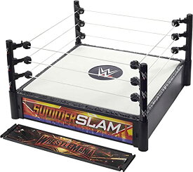 WWE フィギュア アメリカ直輸入 人形 プロレス WWE MATTEL Superstar Ring, 14-inches Across with Ring Ropes, 2 Swappable Ring Skirts for 2-in-1 Ring FunWWE フィギュア アメリカ直輸入 人形 プロレス