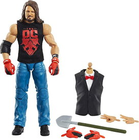 WWE フィギュア アメリカ直輸入 人形 プロレス Mattel ?AJ Styles WrestleMania Elite Collection Action Figure with entrance shirt & Vince McMahon Build-A-Figure Pieces, 6-in / 15.24-cm Posable Collectible GifWWE フィギュア アメリカ直輸入 人形 プロレス