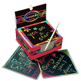 メリッサ&ダグ おもちゃ 知育玩具 Melissa & Doug Melissa & Doug Scratch Art Rainbow Mini Notes (125) With Wooden Stylus - Color Scratch Art Mini Notes, Party Favors, Stocking Stuffers, Arts And Crafts For メリッサ&ダグ おもちゃ 知育玩具 Melissa & Doug