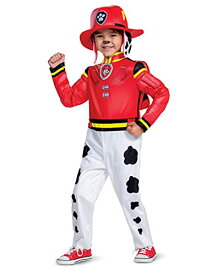 パウパトロール アメリカ直輸入 子供服 キッズ ファッション Paw Patrol Marshall Costume Hat and Jumpsuit for Boys, Deluxe Paw Patrol Movie Character Outfit with Badge, Toddler Size Small (2T) Multパウパトロール アメリカ直輸入 子供服 キッズ ファッション