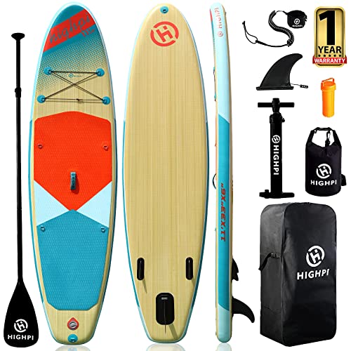 スタンドアップパドルボード マリンスポーツ サップボード SUPボード HIGHPI Inflatable Stand Up Paddle Board 11'x33''x6'' Premium SUP W Accessories & Backpack, Wide Stance, Surf Control, Noスタンドアップパドルボード マリンスポーツ サップボード SUPボード：angelica