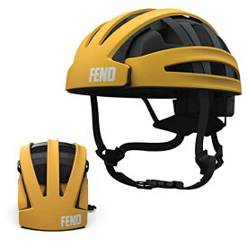 アメリカNYC生まれの折り畳みサイクリングヘルメット FEND CEマーク Sサイズ 54-56cm 黄色イエロー 自転車折りたたみ