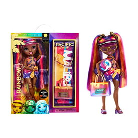 レインボーハイ Rainbow High おもちゃ フィギュア 人形 Rainbow High Pacific Coast Phaedra Westward- Sunset (Purple) Fashion Doll with 2 Designer Outfits, Pool Accessories Playset, Interchangeable Legレインボーハイ Rainbow High おもちゃ フィギュア 人形