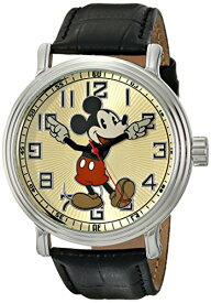 イーウォッチファクトリー EwatchFactory メンズ腕時計 ヴィンテージミッキー ケース直径43mm WDS000077 ゴールドxブラック