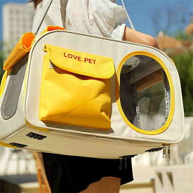 ペットリュックキャリー 大容量 通気性 犬猫兼用 ポータブルトラベルバックパック 犬猫旅行バッグ ホームペットスーツケース おしゃれ かわいい 旅行