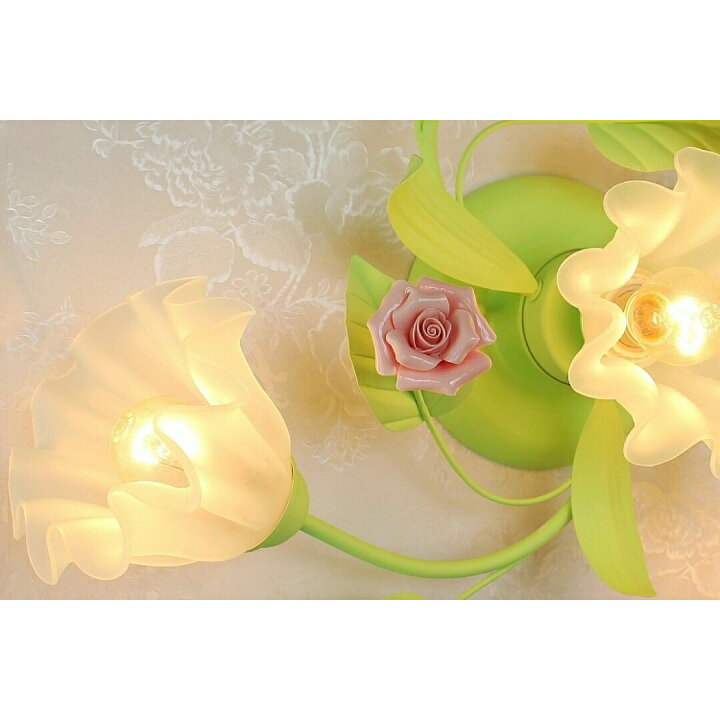 楽天市場】花型 薔薇ペンダントライト ．洋風照明．シャンデリア．電源 