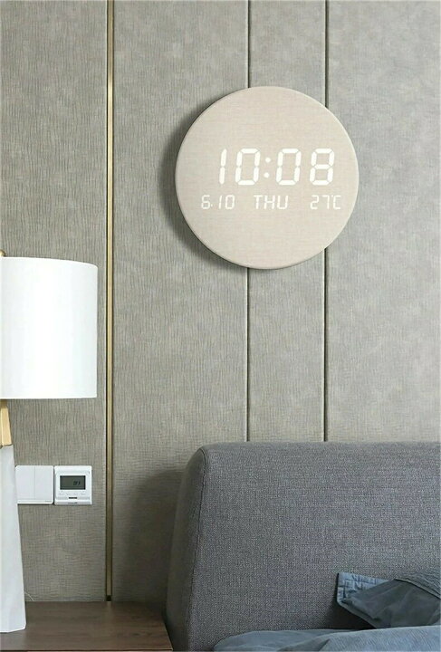 楽天市場】壁掛け時計 20cm 壁掛時計 掛け時計 デジタル led 置き時計 