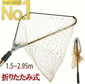 網 折りたたみ フ シャフト 網 三角 伸縮 アルミ製 たも タモ 網 釣り具